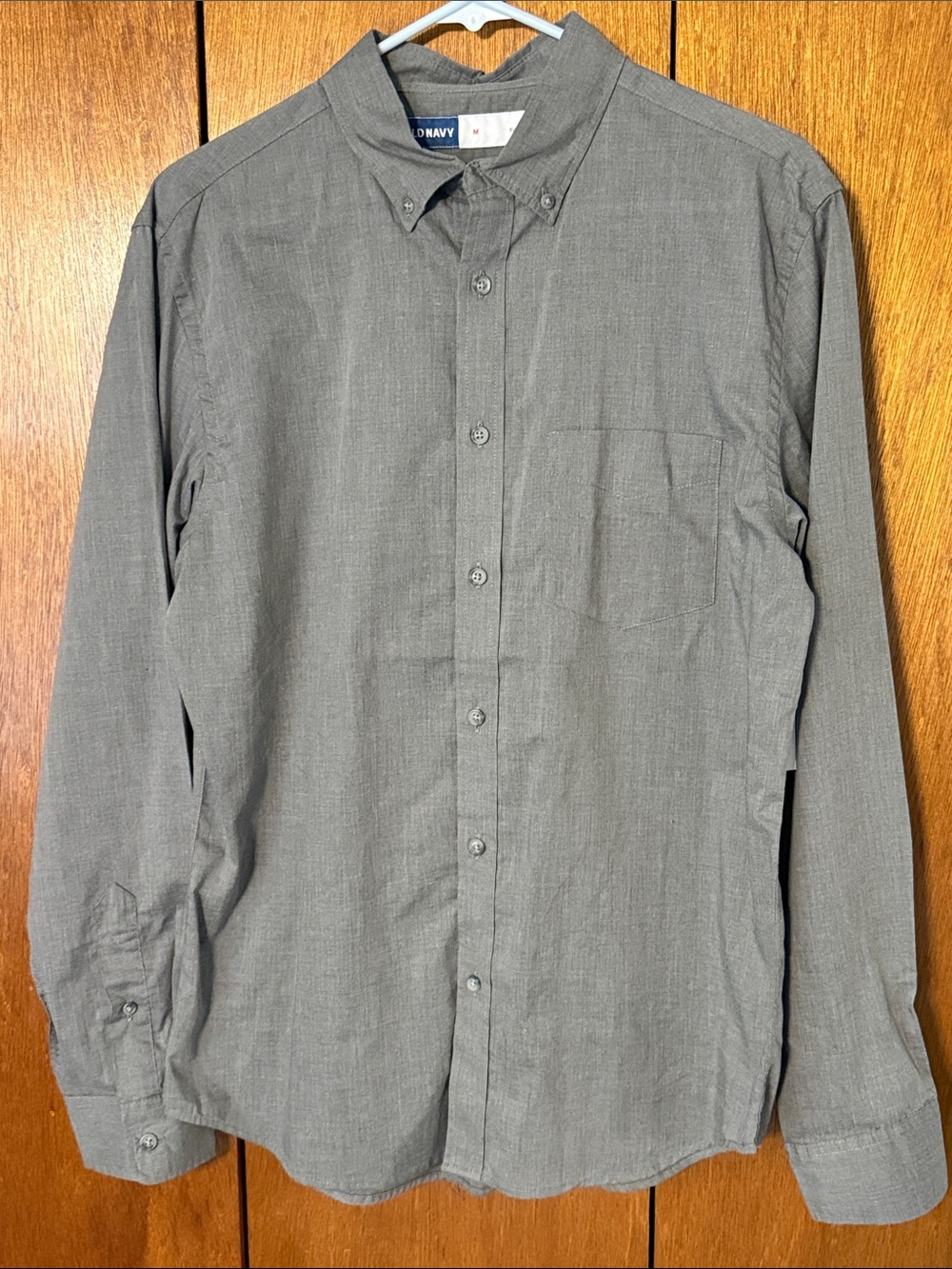 Old Navy Men's Charcoal Button-Down Dress Shirt